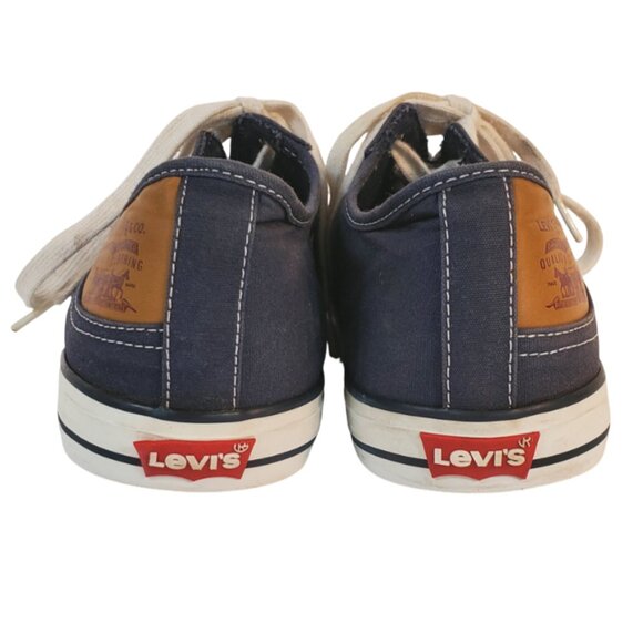 Levi's Men's Navy Canvas Lace Up Sneakers Size 12 - Picture 6 of 8